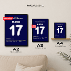 Moussa Sow mit dem Fallrückzieher Tor gegen ManU Fußball Poster mit Rahmen