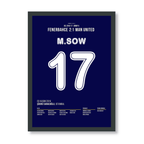 Moussa Sow mit dem Fallrückzieher Tor gegen ManU Fußball Poster mit Rahmen