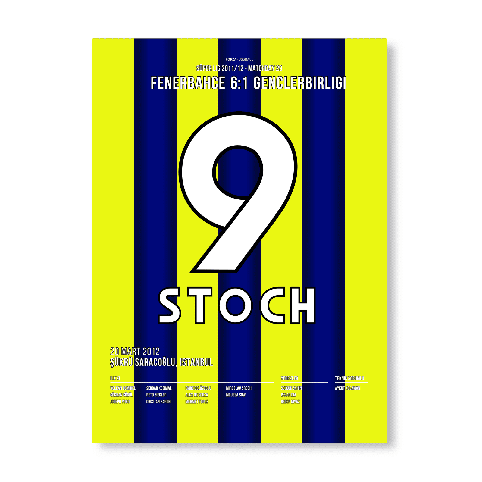 Miroslav Stoch mit dem Puskas Award Tor 2012 Fußball Poster mit Rahmen