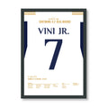Vini Jr führt Real Madrid zum 15. Champions League Titel Fußball Poster mit Rahmen