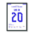 Vini Jr entscheidet das Champions League Finale gegen Liverpool Fußball Poster mit Rahmen