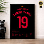 Lamine Yamal schießt Barca zum Titel im Derby gegen Espanyol Fußball Poster mit Rahmen
